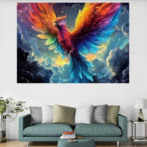 RKSupls Vibrant Phoenix Tapestry,Home Tapestry Suitable for Hanging for Decorative Wall Hanging, Decorative Bedroom, Living Room Decoration - 60x40in