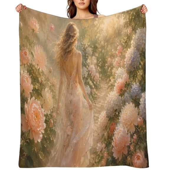 RKSupls Violinon Antique Chair Soft Flannel Throw Blanket, Lightweight Fuzzy Warm Cozy Blanket for Couch Bed Home Travel Decor