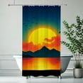 thumbnail image 1 of RKSupls Waterproof Shower Curtain, Serene Tropical Sunset Two Palms Polyester Shower Curtain with Hooks for Chic Elegant Home Bathtub Bathroom Decor Washable Curtains, 1 of 6