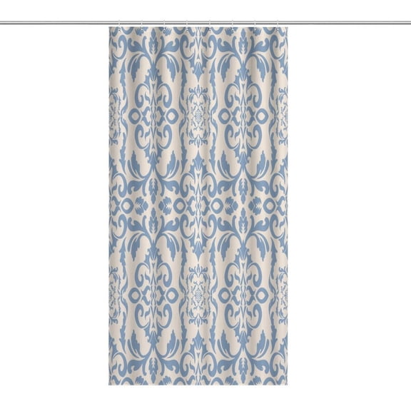 RKSupls Waterproof Shower Curtain, Textile Abstract Flower Pattern Polyester Shower Curtain with Hooks for Chic Elegant Home Bathtub Bathroom Decor Washable