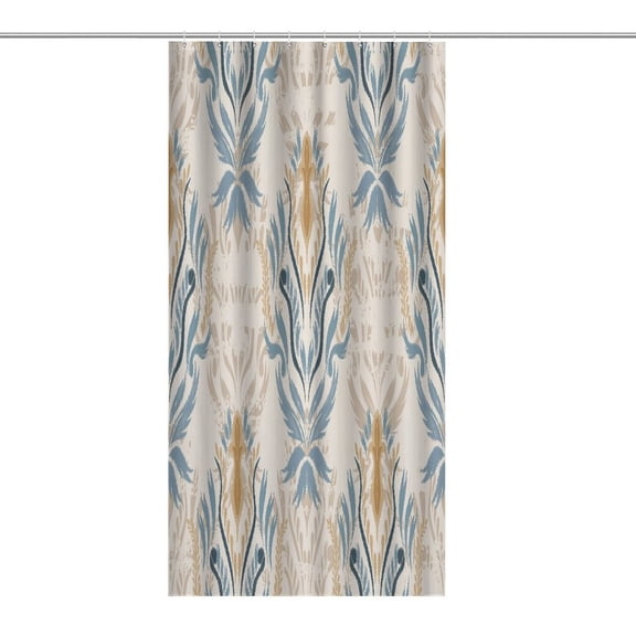 RKSupls Waterproof Shower Curtain, Vector Seamless Floral Pattern Polyester Shower Curtain with Hooks for Chic Elegant Home Bathtub Bathroom Decor Washable