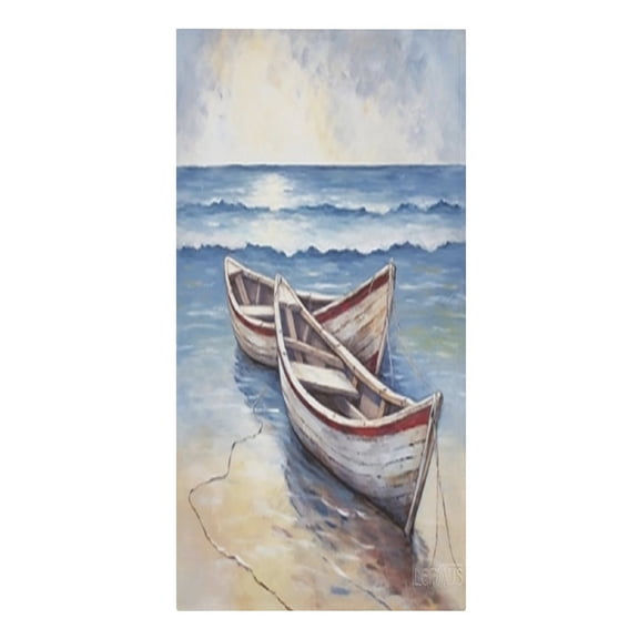 RKSupls Waves Beach Boats Microfiber Beach Towel Absorbent Compact Towels for Swimming Pool Beach Travel Things for Vacation Essentials Adult Gift,61.4×30.3Inch