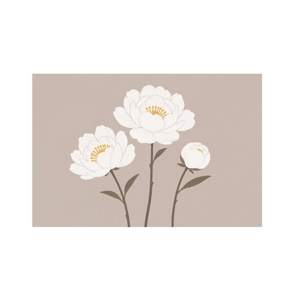 RKSupls White Cherry Blossoms Linen Placemats 30x45cm Straight Edge Stain Resistant Washable Non-Slip Table Mats Table for Kitchen Dining Room Home