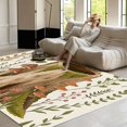 RKSupls Woodland Tree Stump Mushroom Moss Soft Fluffy Velvet Area Rug ...