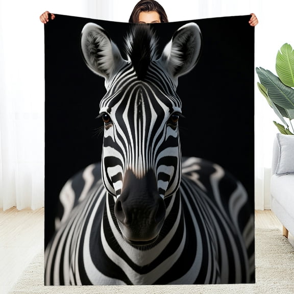 RKSupls Zebra  All-Season Blanket , Allergy Reversible  Decorative Blanket, Soft Throw for Couch, Travel, Camping
