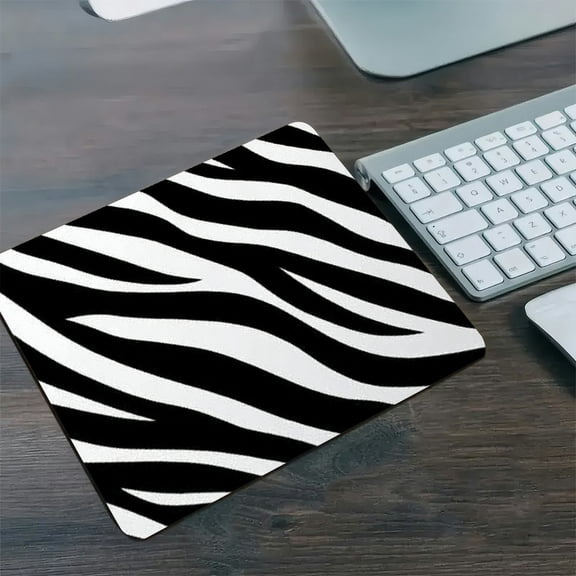 RKSupls Zebra Stripe Diatom Mud Mouse Pad, Personalized Hard Desk Mat with Non-Slip Base, Fast Drying Washable Premium Mousepad for Gaming and Office,30*25cm