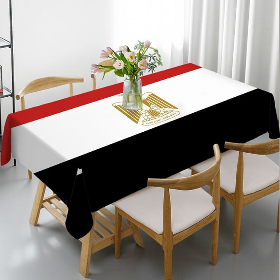 RKSupls flag egypt Rectangle Dining Tablecloth, Machine-Made - Polyester Tablecloths Rectangle Dining Tablecloth, Kitchen Picnic Party
