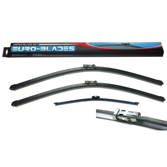 RKX Front + Rear Windshield Wiper Blades Set of 3 for Land Rover Defender 90 110