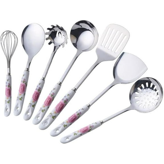 RKXQT  12 piece set Silicone kitchenware Cookware Cooking Tools Shovel Spoon kitchen utensils sets dishes accessories gadgets Set(With Spoon)