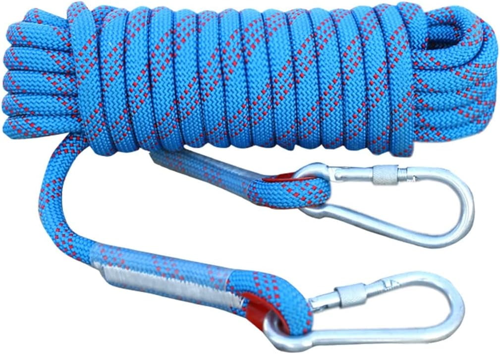 RKXQT 18mm Multifunctional Cord Safety Rope,Accessory Cord Equipment Escape Rope Ice Climbing Equipment Fire Rescue Rope (Color : Blue, Size : 18mm x 200m)