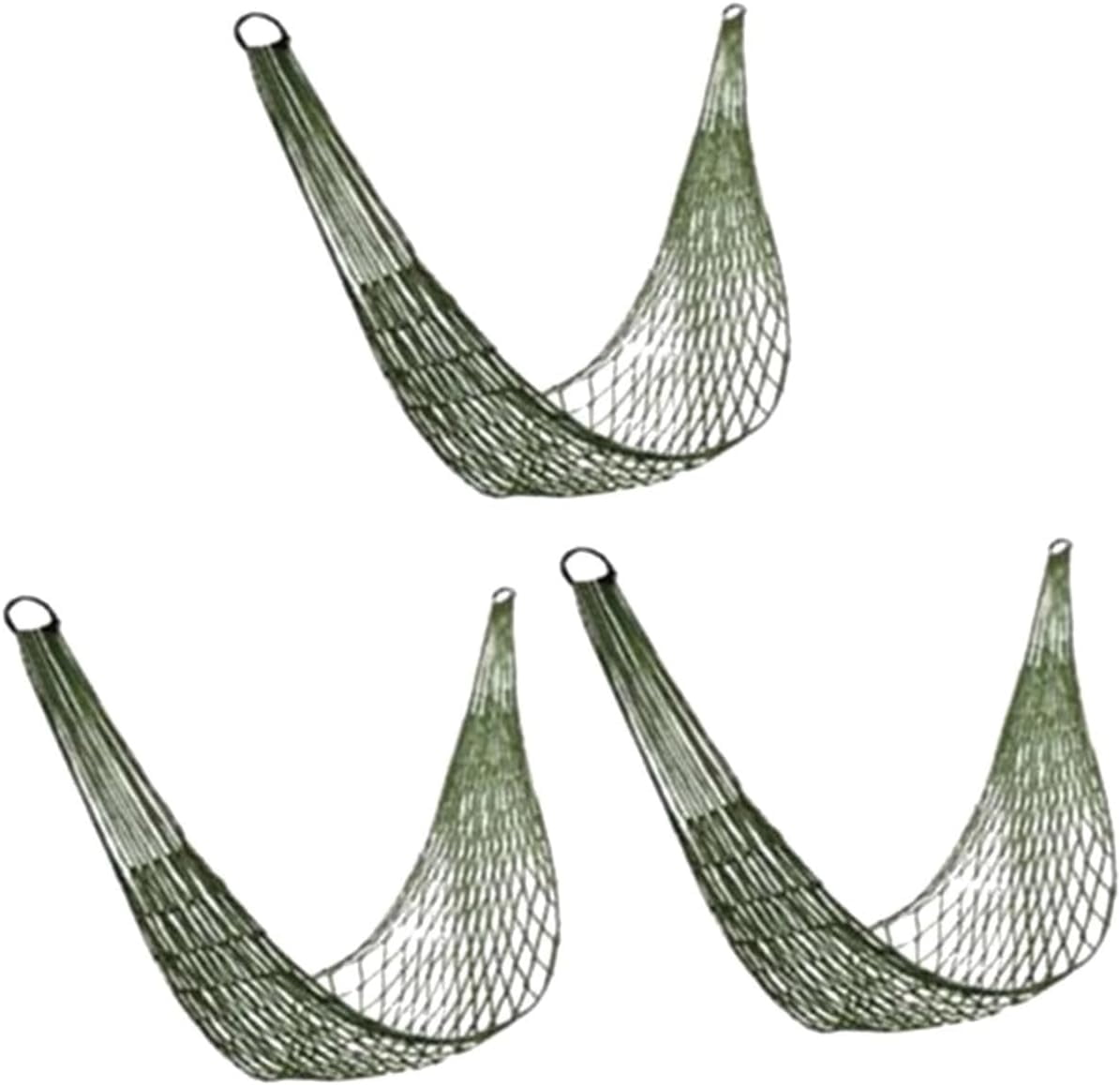 RKXQT 3 Pcs Mesh Hammock Tent with Carabiners & Ropes, Lightweight Portable Swing Chair for Kids & Adults, Outdoor Camping, Travel & Indoor Use