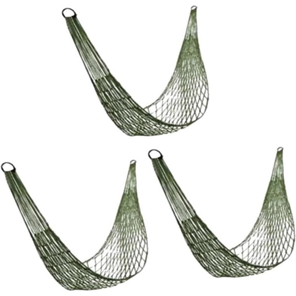 RKXQT 3 Pcs Mesh Hammock Tent with Carabiners & Ropes, Lightweight Portable Swing Chair for Kids & Adults, Outdoor Camping, Travel & Indoor Use
