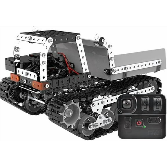 RKXQT 3D Metal Puzzle for Adults, 10CH 2.4G Remote Control Dump Truck 3D Metal Model Building Kit, 996PCS DIY Brain Teaser 3D Puzzle Kit Dump Truck, DIY Craft Kit Gift