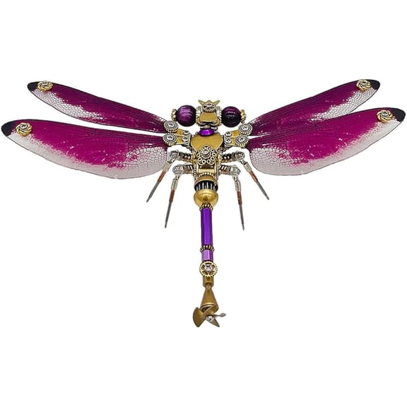 RKXQT 3D Metal Puzzle Model Kits, Steampunk Dragonfly Metal Model Kits, 3D Metal Model for Adults(400Pcs+)