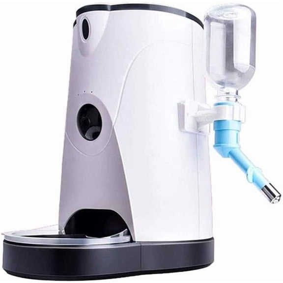 RKXQT 4L Automatic Pet Feeder Food/Water Dispenser for Cat Dog with Voice Interaction Intelligent Monitoring Automatic Pet Feeding Machine Cat Puppy Dog Timed Feeding Device Pet Cat Supplies