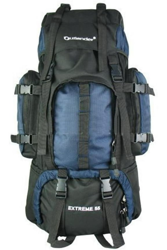 55L Hiking Backpack Outdoor Waterproof Daypack for Sport Camping Fishing Travel Climbing Mountaineering Cycling (Blue)