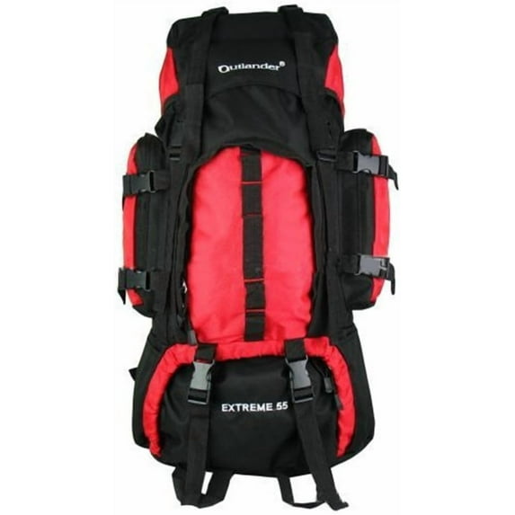 RKXQT 55L Hiking Backpack Outdoor Waterproof Daypack for Sport Camping Fishing Travel Climbing Mountaineering Cycling (Red)