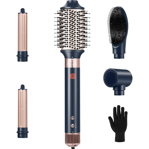 RKXQT Air Styling Hair Styler, 110,000 RPM High Concentration of Negative Ions Hair Dryer, Blow Dryer Brush, Straightening Brush, Curling lron 5 in 1 for Fast Drying Curling Straightening & Smoo