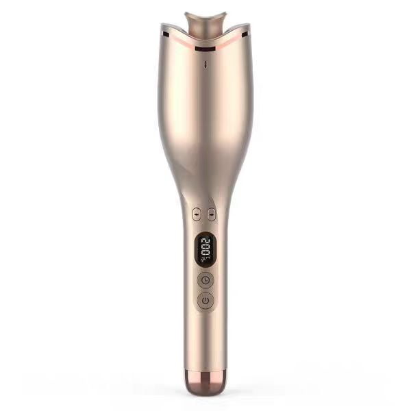 RKXQT Automatic Curling Iron, Hair Curler 1" Large Slot, 4 Temperature Settings, 12s-19s Timers, Dual Voltage, Anti-Scald, Anti-Tangle, Auto Shut-Off, LCD Display, Fast Heating Easy for Use, Pink