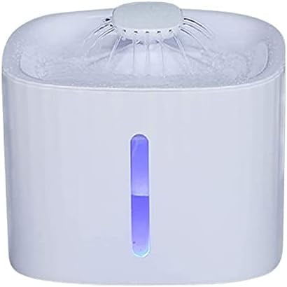 RKXQT Cat Water Fountain, 3L Automatic Pet Water Fountain with Intelligent Pump and LED Indicator, Light Guide at Night and Prevent Dry Design