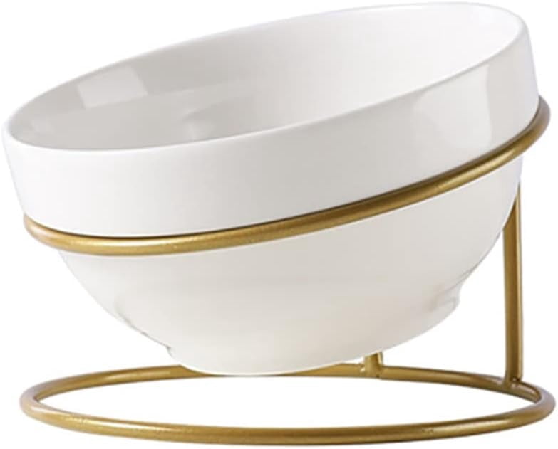 RKXQT Cats Bowl Pet Food Bowl Elevated Ceramic Cats Water Bowl Pet Feeding Bowl with Stand Cat Accessory Pet Supplies