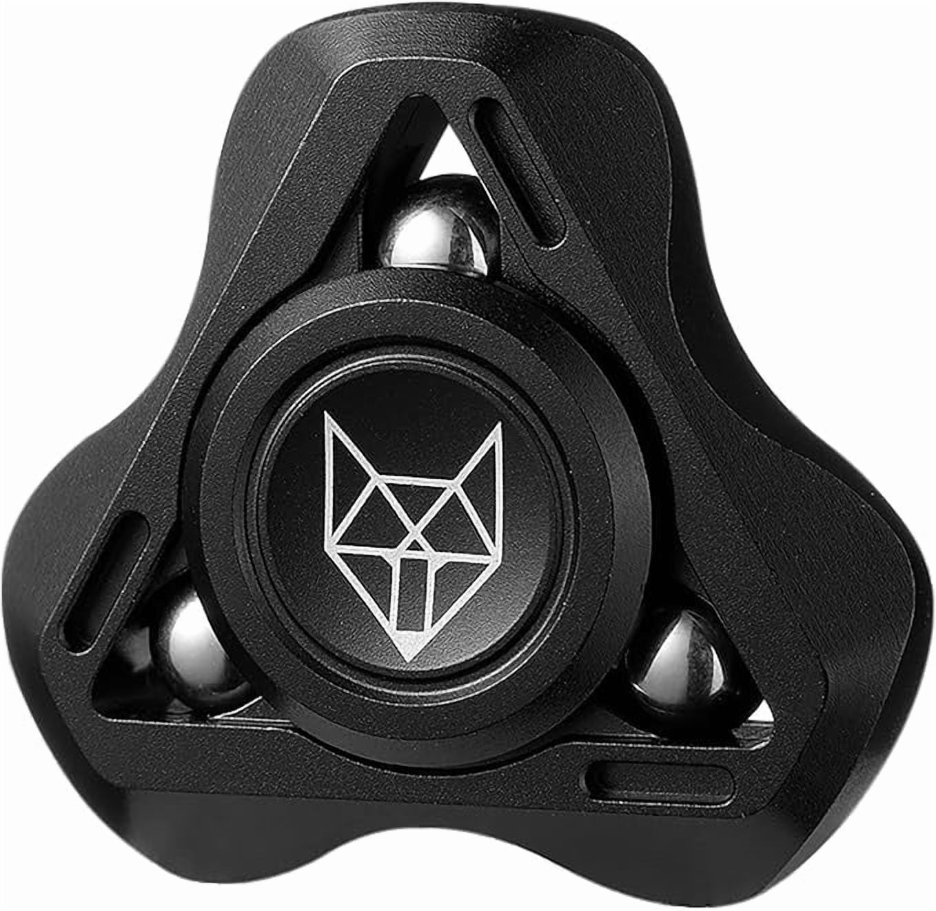 2025 latest Fidget Spinner with Steel Beads, Luminous Metal Spinners Toys for Adults, Premium Bearing 2~4 Min, Autism Sensory ADHD Anxiety Focus Meditation, Aluminum Alloy, Black