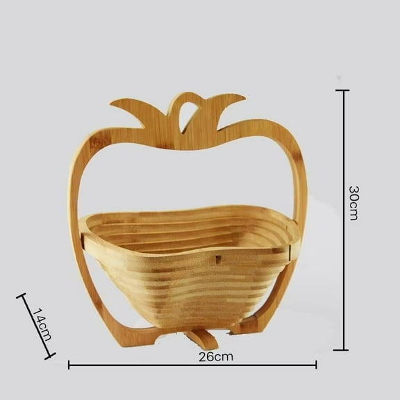 RKXQT Fruit Basket Foldable pineapple-Shaped Basket Folding Bamboo Fruit Bowl Holder Basket and Cutting Board Wooden Fruit Bowl Fruit Trays for Party