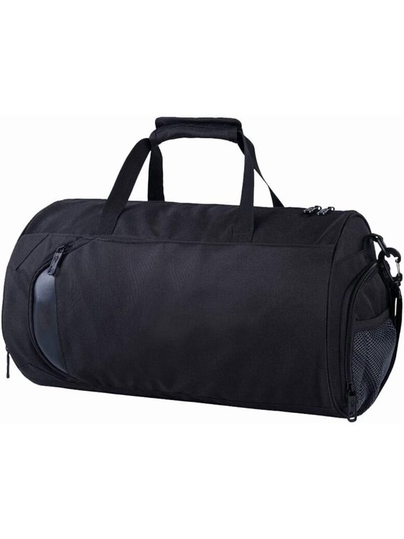 Gym Bags for Men Workout Bag with Dry Wet Waterproof Shoe Compartment Durable Swim Gym Bag Training Handbag, Suitable for Weekend Travel, Outdoor Sports, Indoor Fitness, Black