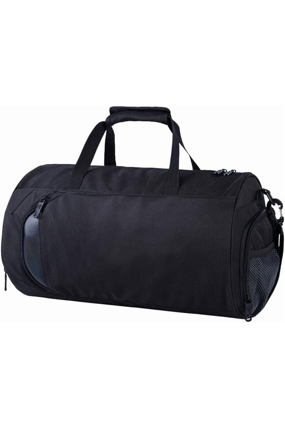 Gym Bags for Men Workout Bag with Dry Wet Waterproof Shoe Compartment Durable Swim Gym Bag Training Handbag, Suitable for Weekend Travel, Outdoor Sports, Indoor Fitness, Black