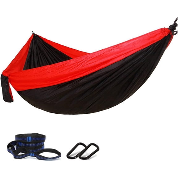 RKXQT Hammocks Camping Hammock Travel Hammock with Tree Straps Portable Lightweight Nylon Parachute Indoor Outdoor Backpacking Travel Camping