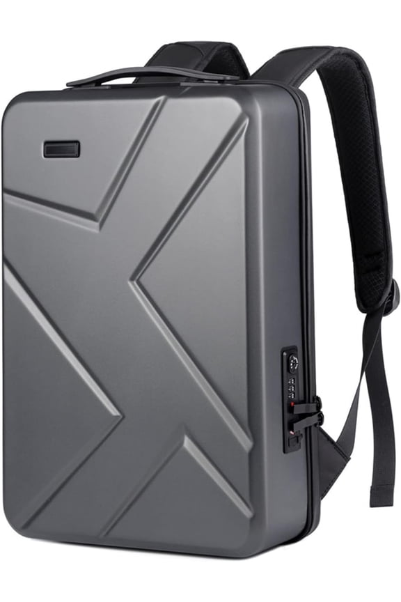 Hard Shell Laptop Backpack for Men,Anti-Theft Waterproof TSA Lock Gaming Computer Backpack with USB Port and Wet Pocket, Business College Carry On Backpack fit 15.6/16/17 Inch LaptopWhite