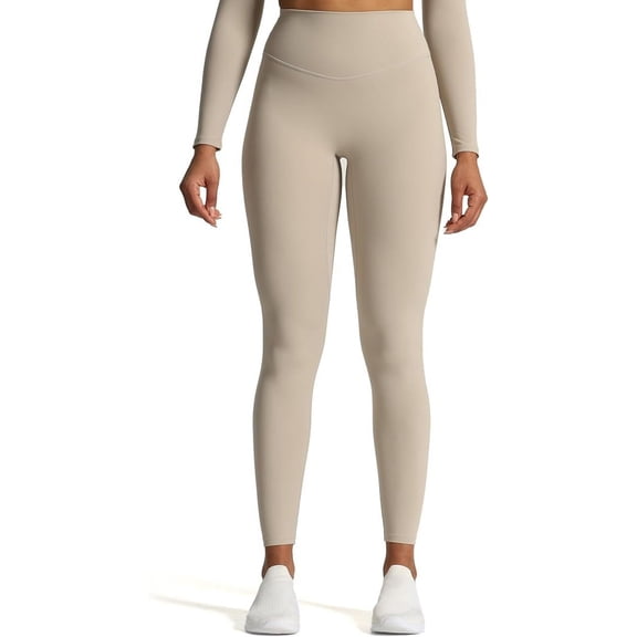 RKXQT High Waisted Workout Leggings for Women Tummy Control Buttery Soft Yoga Metamorph Deep V Pants 26"X-Small Color: Mink