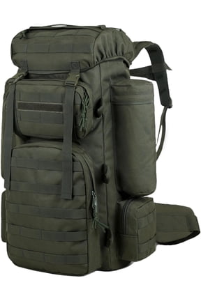 Hiking Backpack, Military Tactical Backpacks, Army Assault Pack, Camping Hiking Rucksack,Camouflage Rucksack, 3 Day Bug Out Bag, Lightweight Outdoor for Mountaineering Traveling (military green