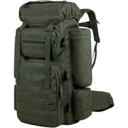 RKXQT Hiking Backpack, Military Tactical Backpacks, Army Assault Pack, Camping Hiking Rucksack,Camouflage Rucksack, 3 Day Bug Out Bag, Lightweight Outdoor for Mountaineering Traveling military green