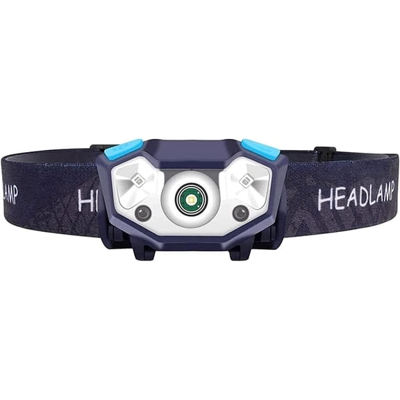 RKXQT LED Head Lamp Multifunctional Waved-Sensing Strong Headlight, 350 lumens, Built-in Large-Capacity Lithium batteryAdjustable Headband for Adults and Kids,Hiking & Camping Gear Essentials