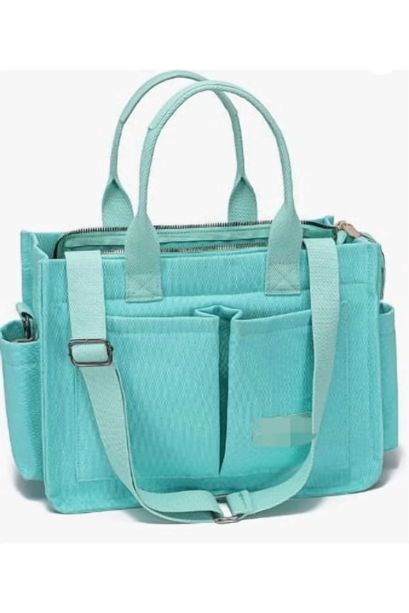 Large Canvas Tote Bag for Women,Womens Crossbody Purse Handbags Totes Bags Work Laptop Book Beach Bag for Travel Nurse Color: New Upgrade Plus Dark Beige Color: New Upgrade Plus Green