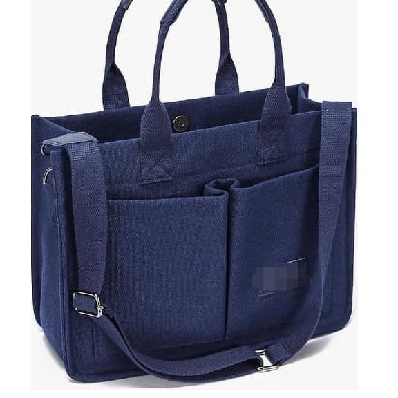 RKXQT Large Canvas Tote Bag for Women,Womens Crossbody Purse Handbags Totes Bags Work Laptop Book Beach Bag for Travel Nurse Color: New Upgrade Plus Dark Beige Color: Canvs Peaceful Blue