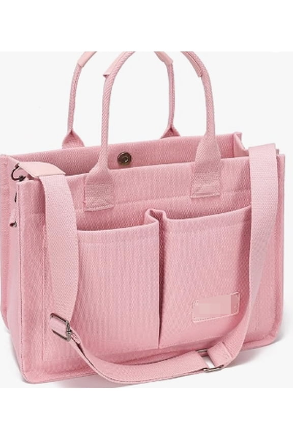 Large Canvas Tote Bag for Women,Womens Crossbody Purse Handbags Totes Bags Work Laptop Book Beach Bag for Travel Nurse Color: New Upgrade Plus Dark Beige Color: Canvs Passionate Pink