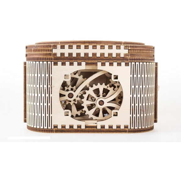 RKXQT Mechanical Models 3-D Wooden Puzzle - Treasure Box w/Key (Secret Hidden Puzzle) Idea Wood Puzzles for Adult