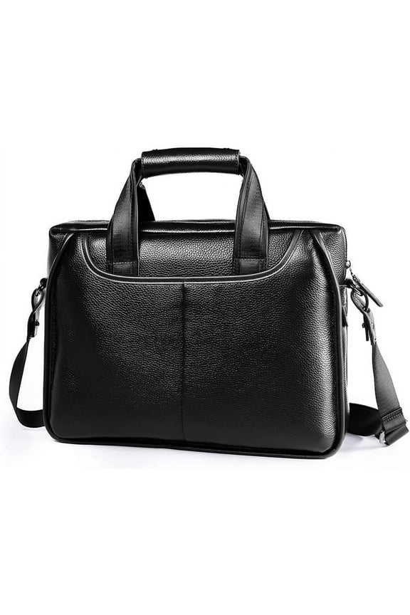 Messenger Bag, Leather Briefcases for Men Computer Bag Laptop Bag Retro Business Travel Messenger Bag for Men (Color : Black, Size : 9cmX27cmX37cm)