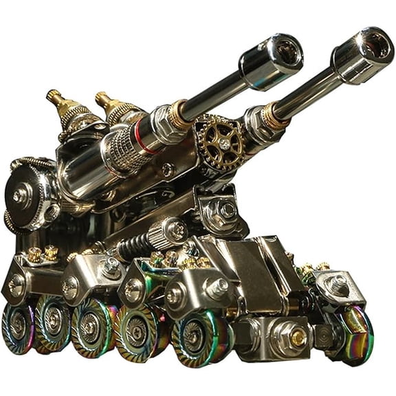 RKXQT Metal Tank 3D Three-Dimensional Puzzle Assembly Precision Mechanical Model Creative DIY Gift Super Decompression