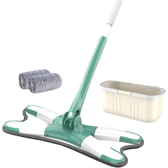 RKXQT Mop, Washable Reusable Squeeze Mop Head Durable Multifunction High Efficiency Ergonomics Large Panel Rotation Mops