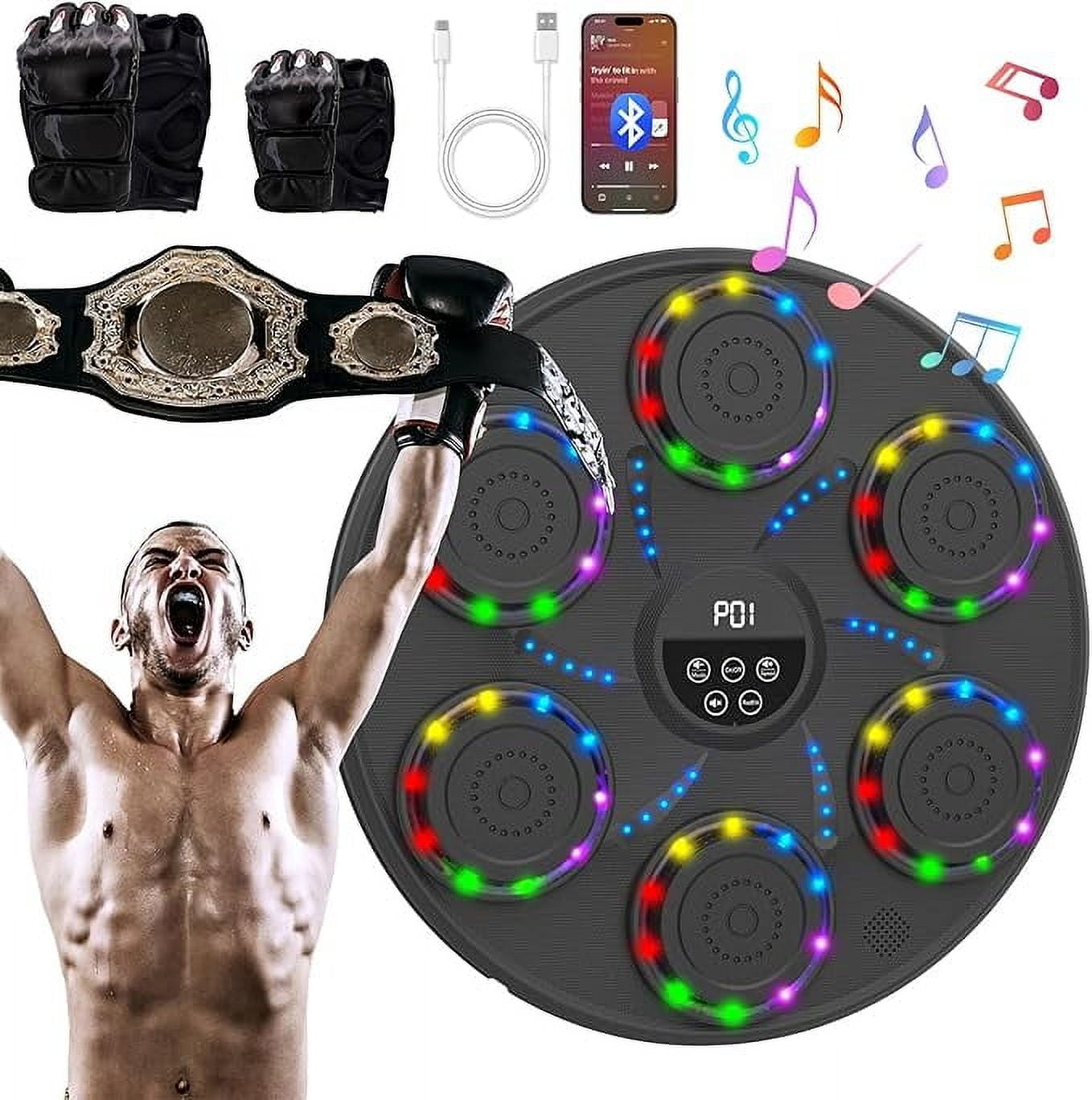 RKXQT Music Boxing Machine Smart Bluetooth Boxing Equipment for Adults ...