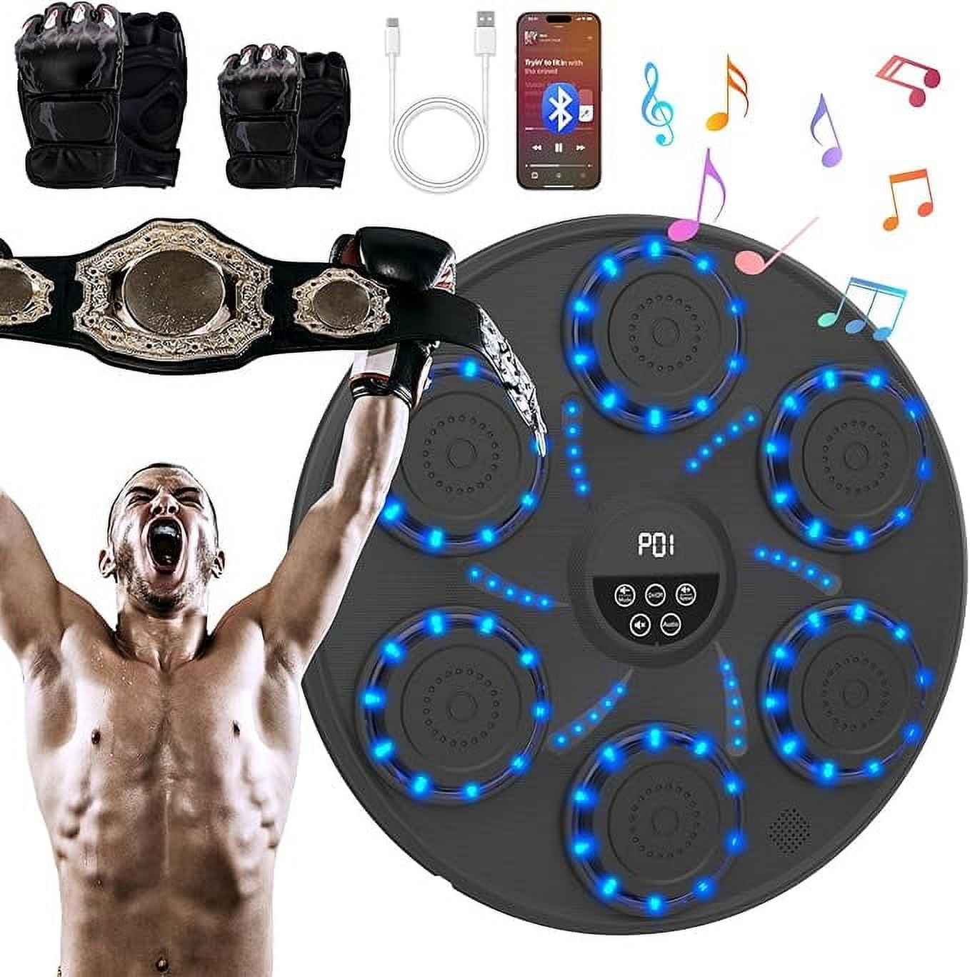 RKXQT Music Boxing Machine Smart Bluetooth Boxing Equipment for Adults ...