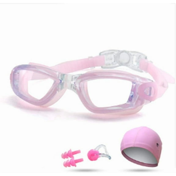 RKXQT Myopia Swimming Goggles Silicone Swimming Goggles Anti-Fog Optical Waterproof Men and Women Adult Transparent Lens Goggles