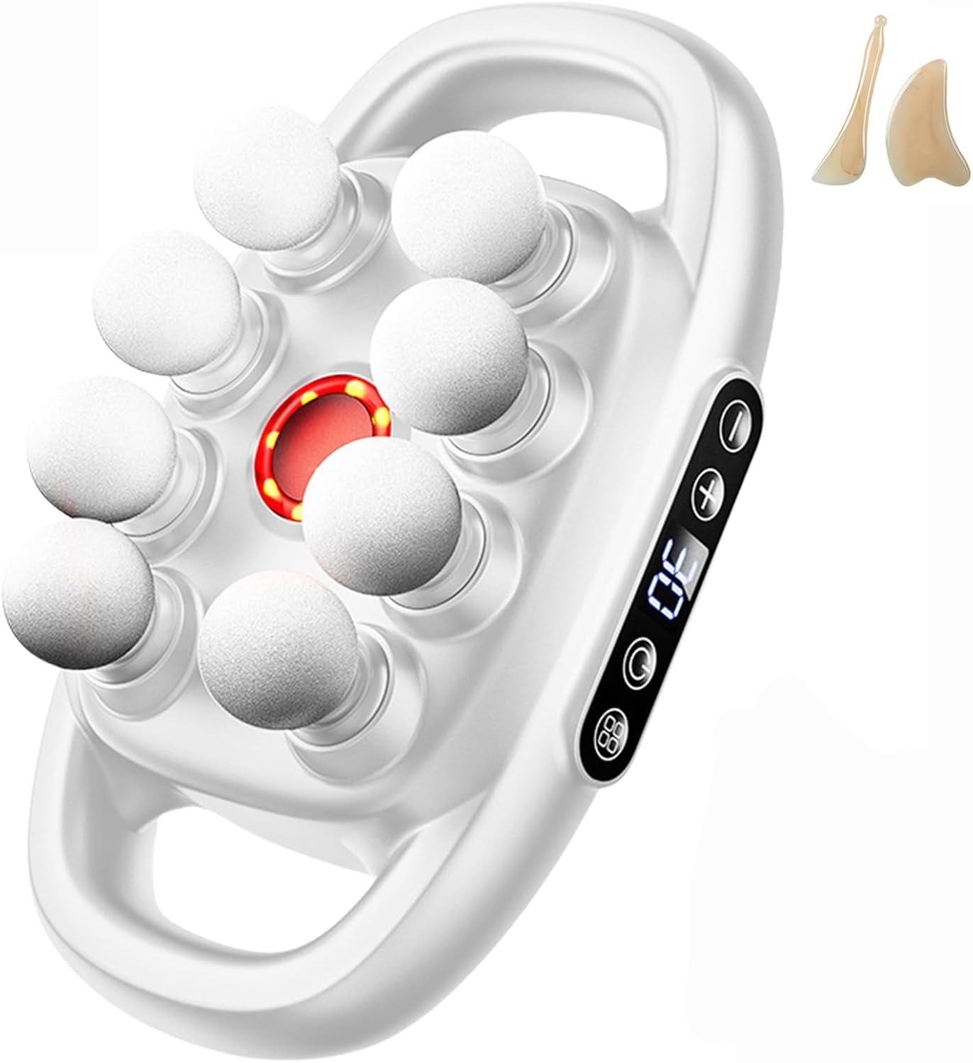 RKXQT Needsary Massager,16-Drive 8-Head Massage Gun Set, 8 Heads Massage Gun Deep Tissue with 9 Levels & 9 Modes,Electric Massager Tool for Thighs Arms Waist Back Full Body Muscle Pain Relief (8 Head
