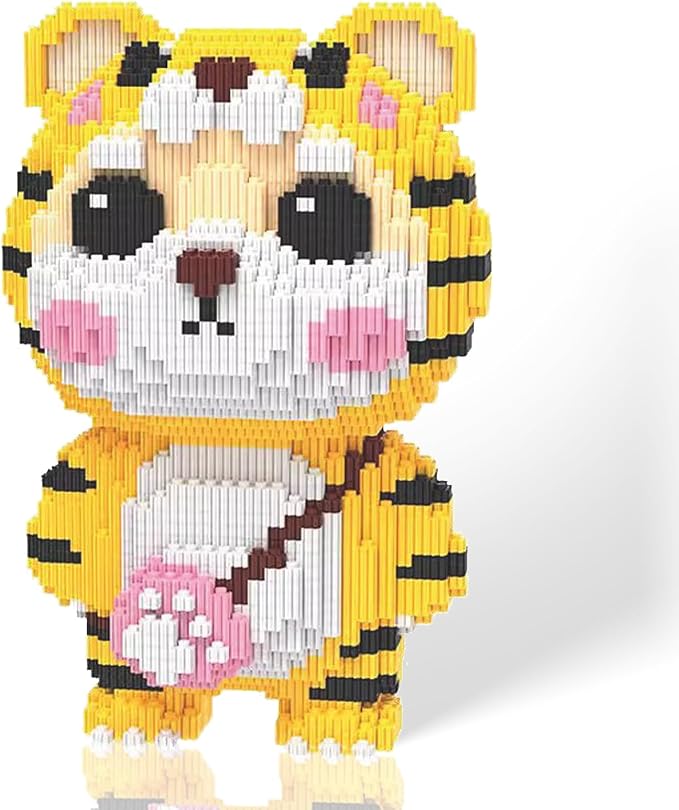 RKXQT Tiger Building Blocks Sets, Forest Animal Figures Compatible with ...