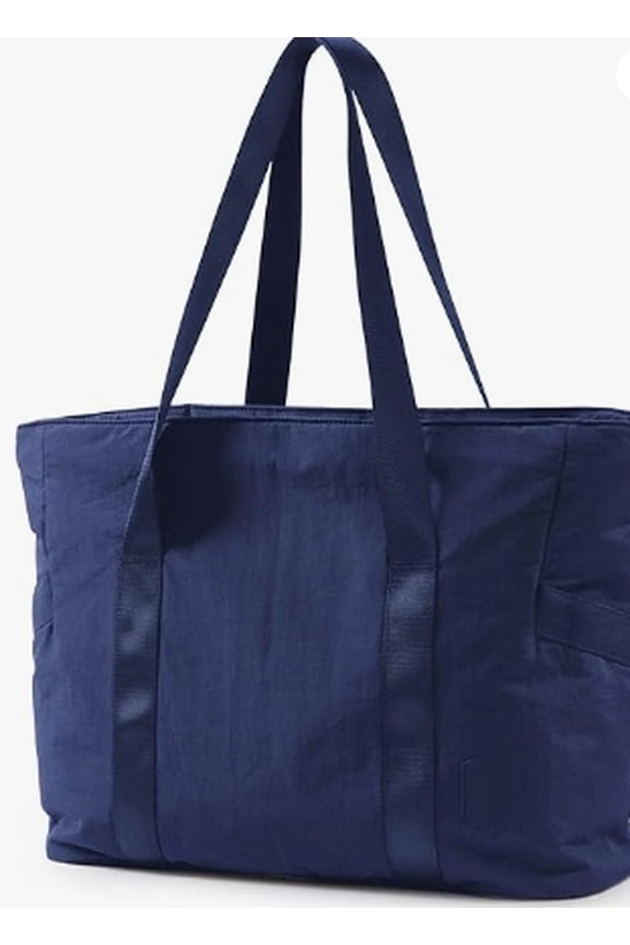 Tote Bag for Women with Zipper, Gym Tote with Compartments, Work Tote Nurse Dance Yoga Bag for Sport, Travel Color: G-navy Blue-m-fits 15.6" Laptop