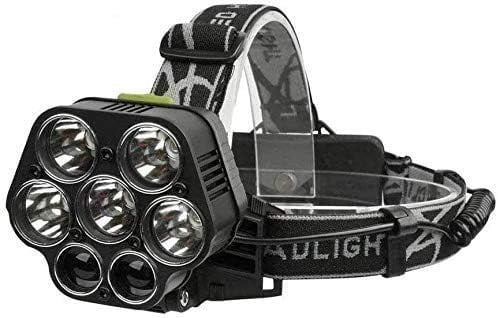 RKXQT USB Rechargeable Headlamp 7 LED Headlamp Flashlight 200 Lumens 6 Modes Waterproof LED Head Torch Head Light with Red Light for Camping Fishing Car Repair Outdoor
