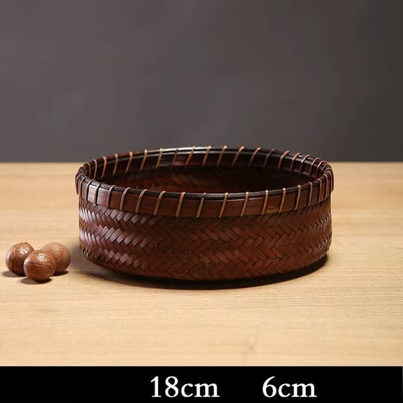 RKXQT trumpet Bamboo Nutan Nuts Chinese-Style Dessert Basket Fruit Disc Fruit Basin Cake Spot Snacks Refreshment Dish